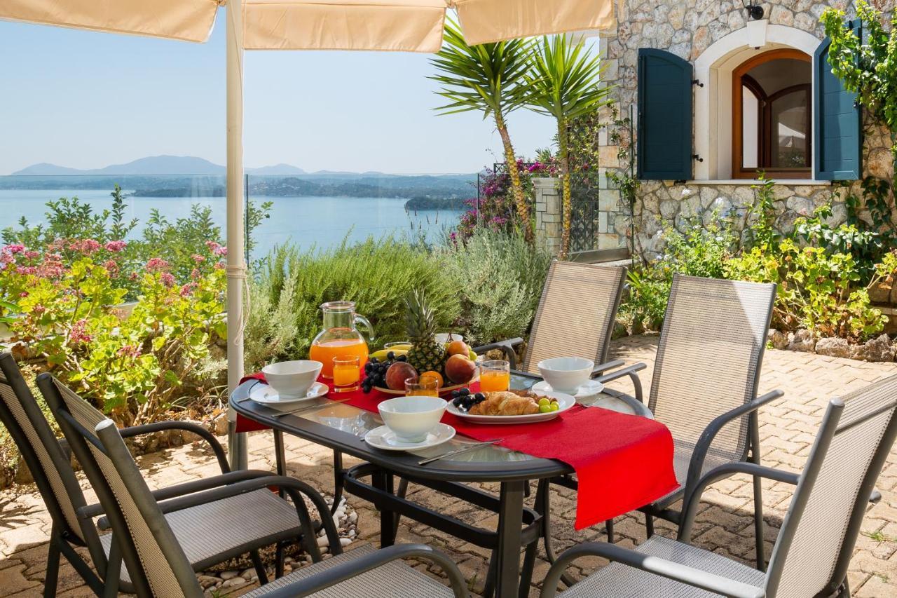 Adriana Sea View Villa Ipsos Bagian luar foto