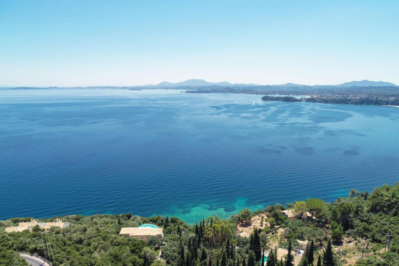 Adriana Sea View Villa Ipsos Bagian luar foto