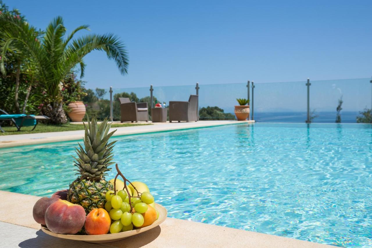 Adriana Sea View Villa Ipsos Bagian luar foto
