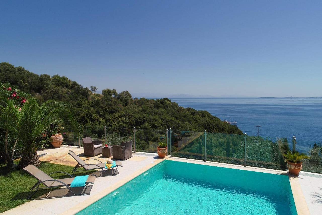 Adriana Sea View Villa Ipsos Bagian luar foto
