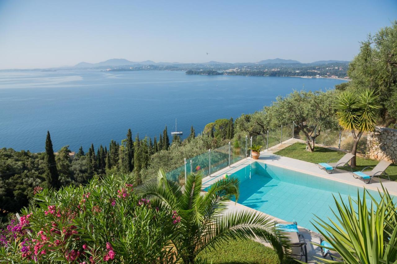 Adriana Sea View Villa Ipsos Bagian luar foto
