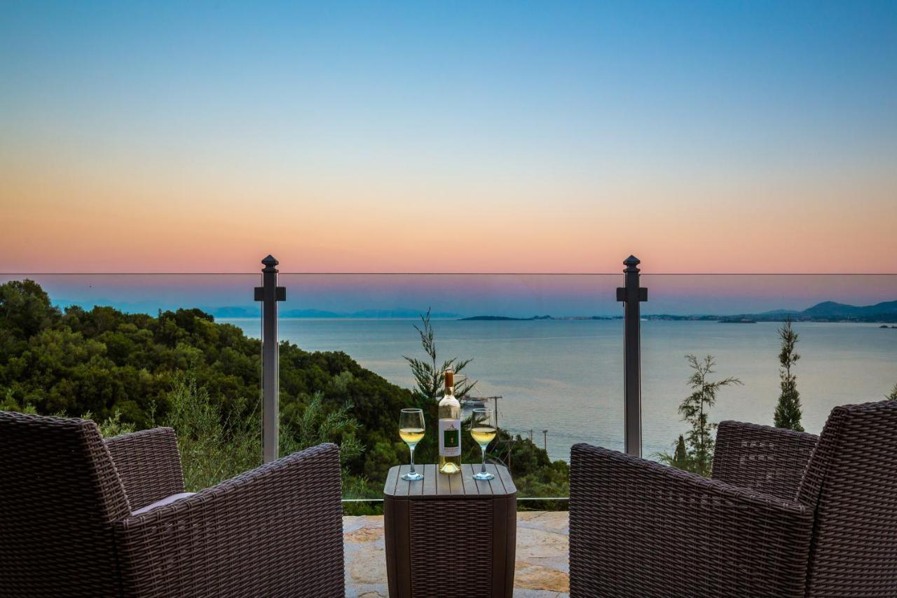 Adriana Sea View Villa Ipsos Bagian luar foto