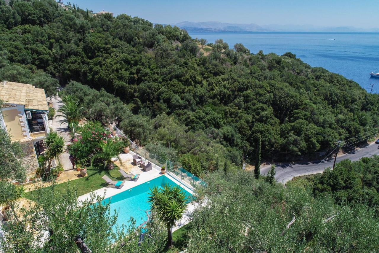 Adriana Sea View Villa Ipsos Bagian luar foto